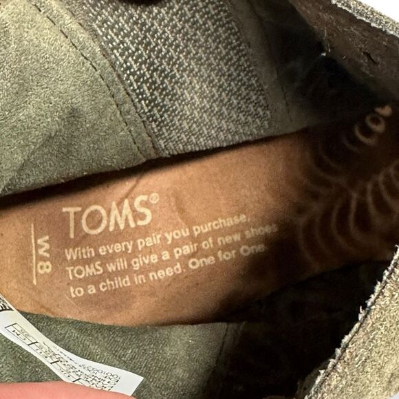 TOMS Women’s Forest Suede Perforated Peep Toe Majorca Ankle Booties Size 8 - Picture 8 of 9